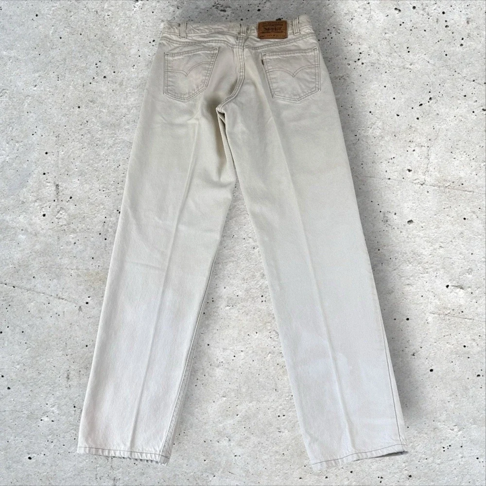 Vintage 90s Levi's‎ 550 Orange Tab Relaxed Taper Fit Jeans Fits 31x34 White USA